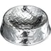 Supreme Diamond Plate Dog Bowl - Silver (front)