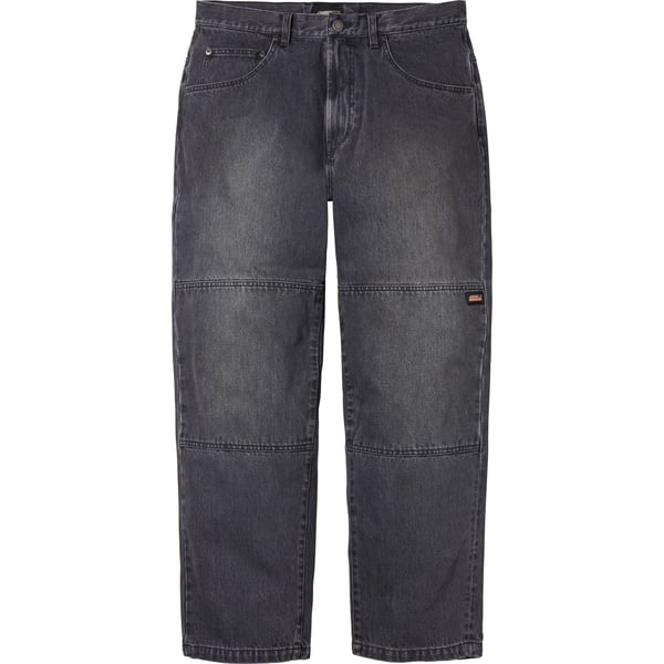 Supreme Dickies Double Knee Baggy Jean - Black (front)