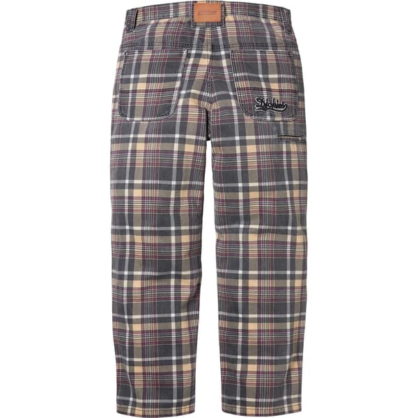 Supreme Dickies Double Knee Baggy Jean - Black Plaid (front)