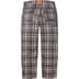 Supreme Dickies Double Knee Baggy Jean - Black Plaid (front)