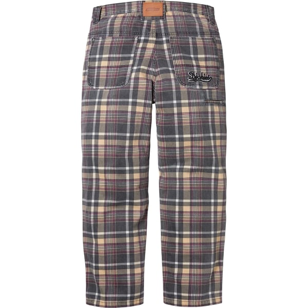 Supreme Dickies Double Knee Baggy Jean - Black Plaid (front)