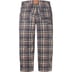 Supreme Dickies Double Knee Baggy Jean - Black Plaid (front)