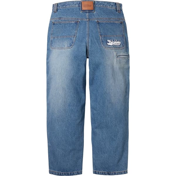 Supreme Dickies Double Knee Baggy Jean - Washed Indigo (front)