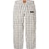 Supreme Dickies Double Knee Baggy Jean - White Plaid (front)