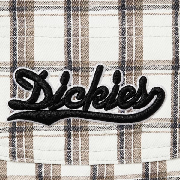 Supreme Dickies Double Knee Baggy Jean - White Plaid (front)