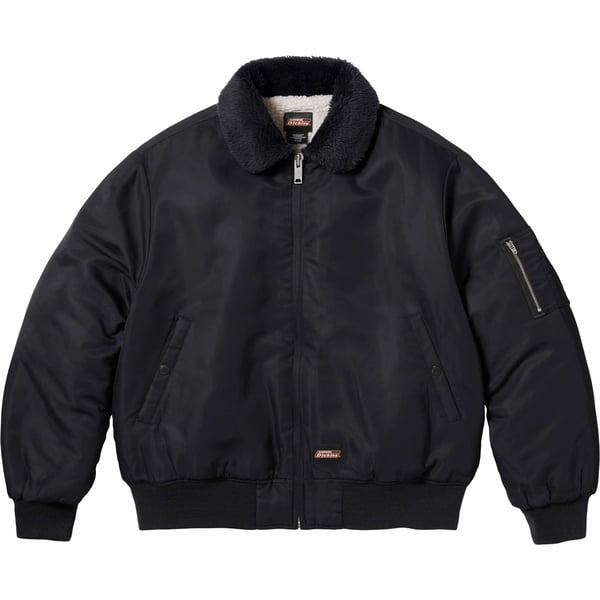 Supreme Dickies Fur Collar Bomber Jacket - Black (front)