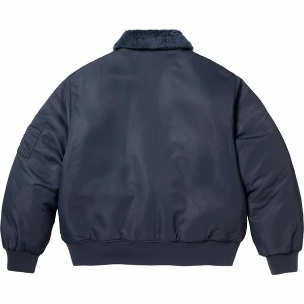 Supreme Dickies Fur Collar Bomber Jacket - Navy (front)
