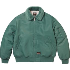 Supreme Dickies Fur Collar Bomber Jacket Work Green