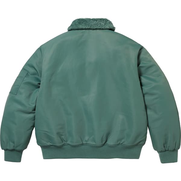 Supreme Dickies Fur Collar Bomber Jacket - Work Green (front)