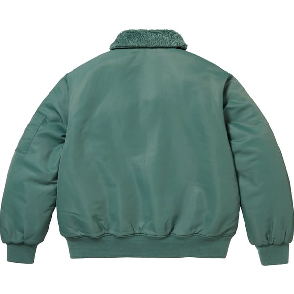 Supreme Dickies Fur Collar Bomber Jacket - Work Green (front)