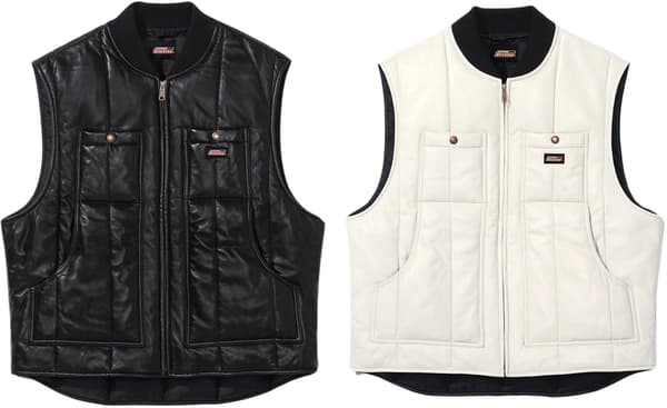 Supreme Dickies Leather Work Vest - Product Image