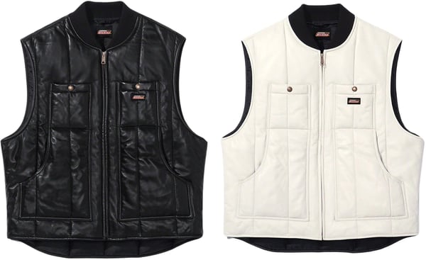 Supreme Dickies Leather Work Vest - Product Image