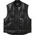 Supreme Dickies Leather Work Vest - Black (front)