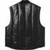 Supreme Dickies Leather Work Vest - Black (front)