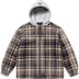 Supreme Dickies Plaid Hooded Zip Up Shirt - Black (front)