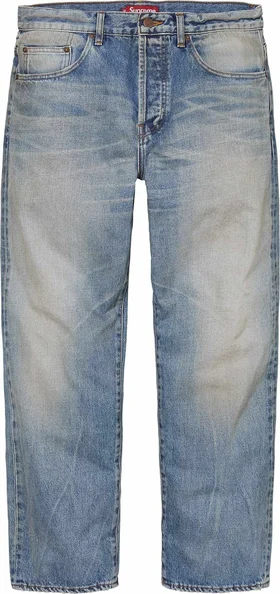 Supreme Distressed Loose Fit Selvedge Jean