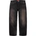 Supreme Distressed Loose Fit Selvedge Jean - Washed Black (front)