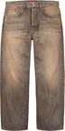 Supreme Distressed Loose Fit Selvedge Jean - Washed Grey (front)