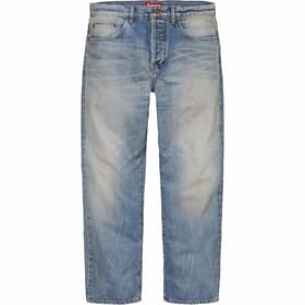 Supreme Distressed Loose Fit Selvedge Jean Washed Indigo