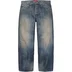 Supreme Distressed Loose Fit Selvedge Jean - Washed Indigo (front)