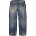 Supreme Distressed Loose Fit Selvedge Jean - Washed Indigo (front)