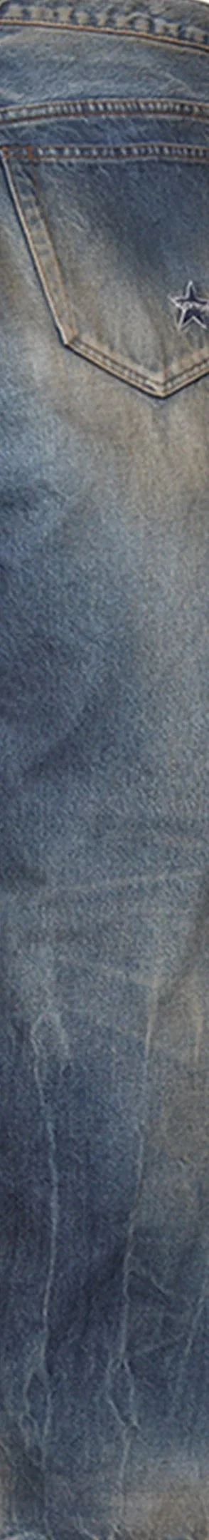 Supreme Distressed Loose Fit Selvedge Jean - Washed Indigo (front)