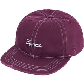 Supreme Distressed Script 6-Panel Dark Purple