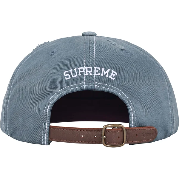 Supreme Distressed Script 6-Panel - Slate (front)