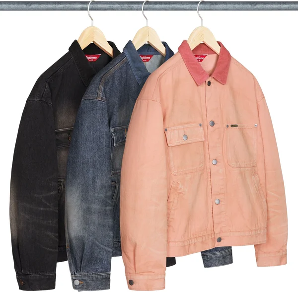 Supreme Distressed Selvedge Trucker Jacket - Product Image