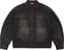 Supreme Distressed Selvedge Trucker Jacket - Washed Black (front)