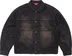 Supreme Distressed Selvedge Trucker Jacket - Washed Black (front)