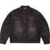 Supreme Distressed Selvedge Trucker Jacket - Washed Black (front)