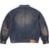 Supreme Distressed Selvedge Trucker Jacket - Washed Indigo (front)