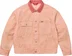 Supreme Distressed Selvedge Trucker Jacket - Washed Pink (front)