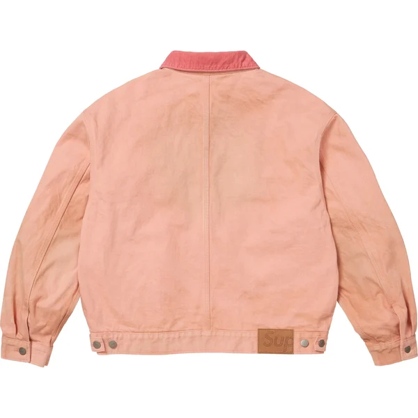 Supreme Distressed Selvedge Trucker Jacket - Washed Pink (front)