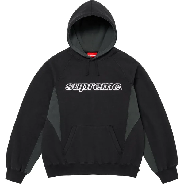 Supreme Division Hooded Sweatshirt - Black (front)