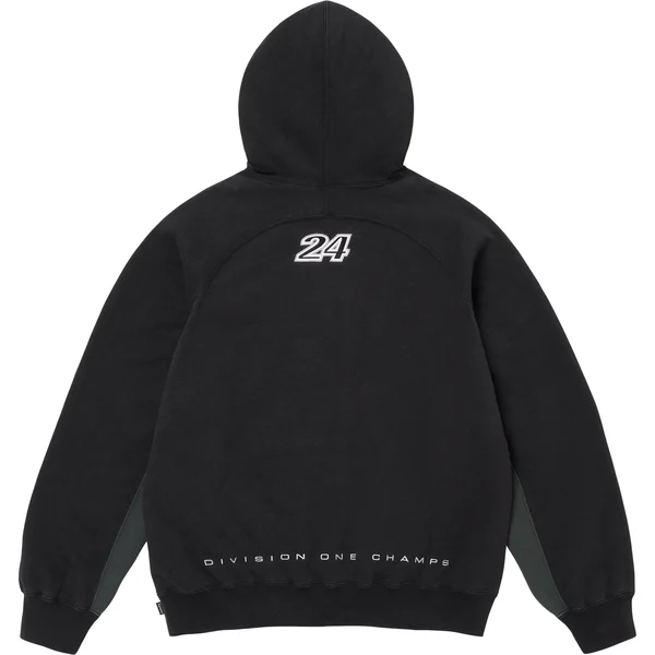 Supreme Division Hooded Sweatshirt - Black (front)