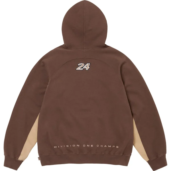 Supreme Division Hooded Sweatshirt - Brown (front)