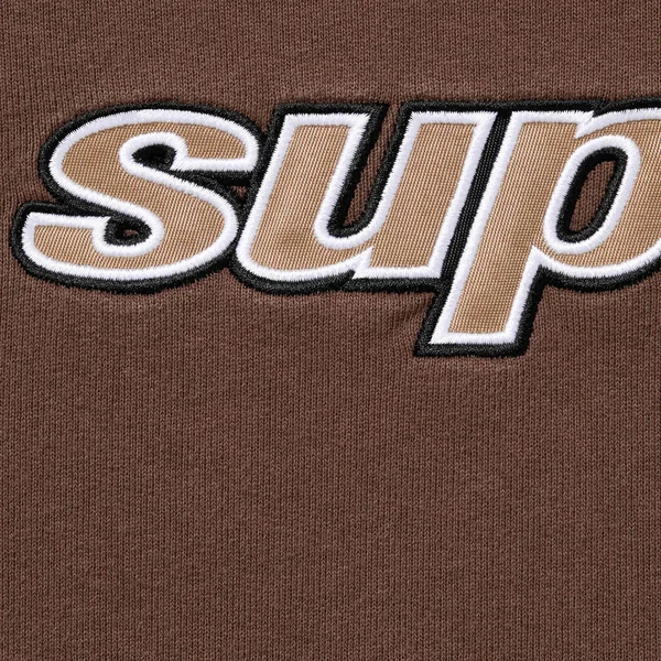 Supreme Division Hooded Sweatshirt - Brown (front)