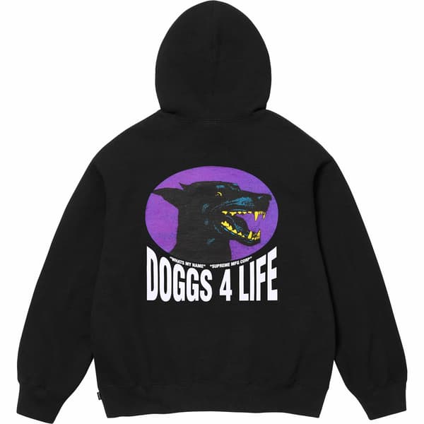 Supreme Doggs Hooded Sweatshirt - Black (front)