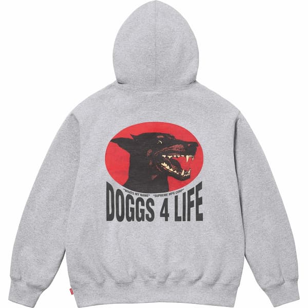 Supreme Doggs Hooded Sweatshirt - Heather Grey (front)