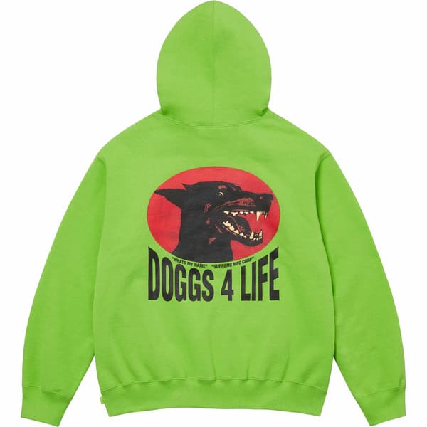 Supreme Doggs Hooded Sweatshirt - Lime (front)