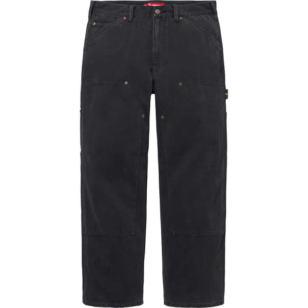 Supreme Double Knee Painter Pant - Black (front)