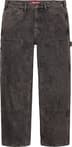 Supreme Double Knee Painter Pant - Washed Black (front)