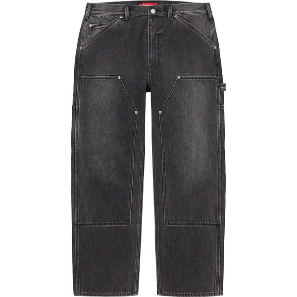 Supreme Double Knee Painter Pant - Washed Black (front)