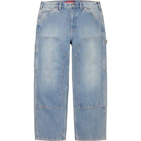 Supreme Double Knee Painter Pant Washed Blue