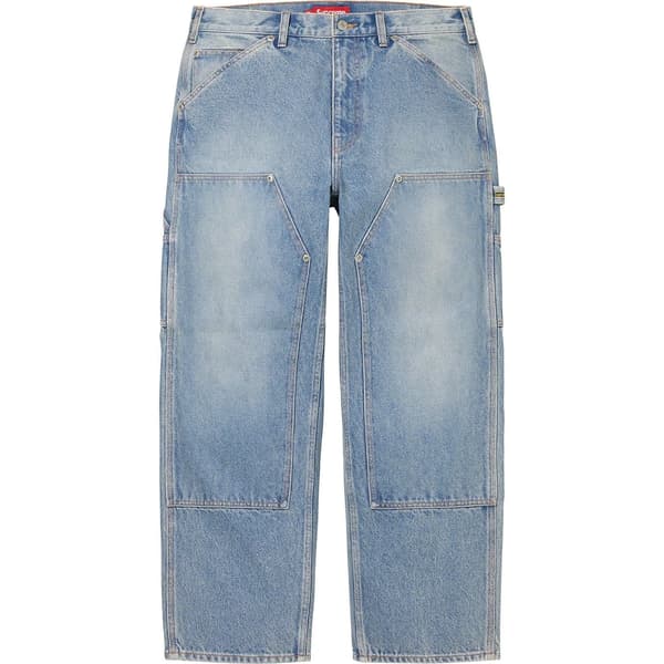Supreme Double Knee Painter Pant - Washed Blue (front)