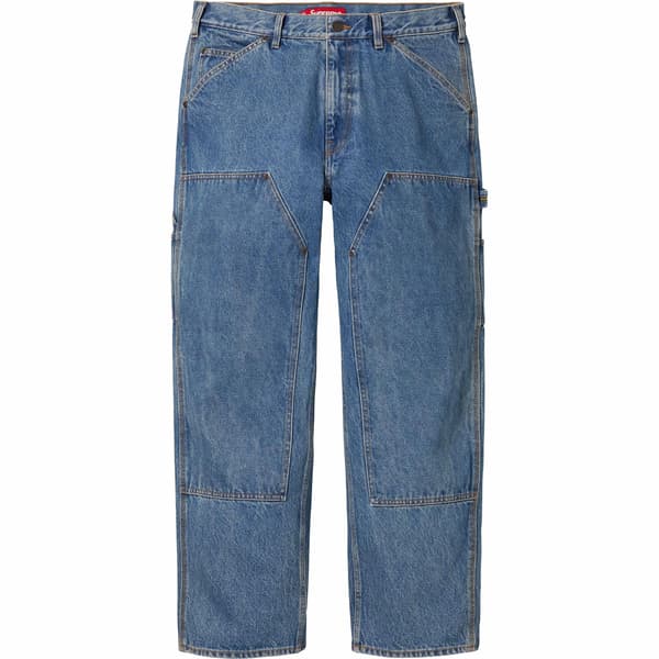 Supreme Double Knee Painter Pant - Washed Indigo (front)