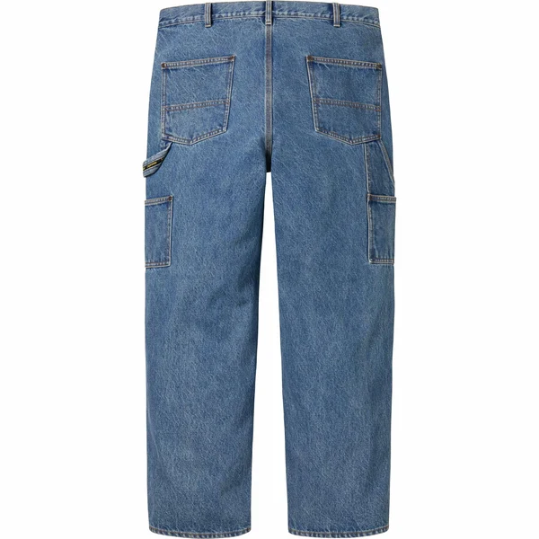 Supreme Double Knee Painter Pant - Washed Indigo (front)