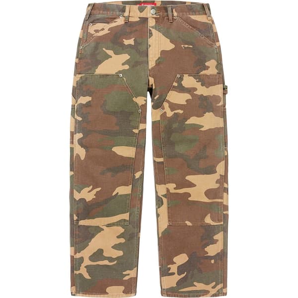 Supreme Double Knee Painter Pant - Woodland Camo (front)